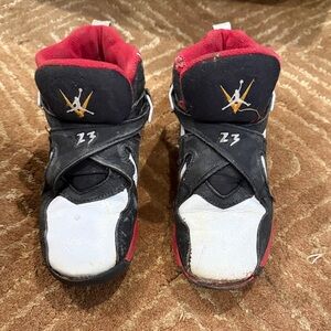 Jordan Kids Black, Red, and White Sneakers